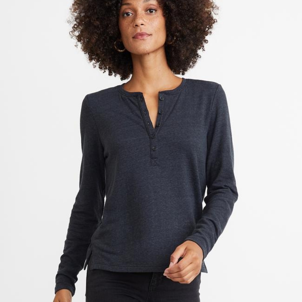 Marine Layer Double Knit Solid Henley - image 1